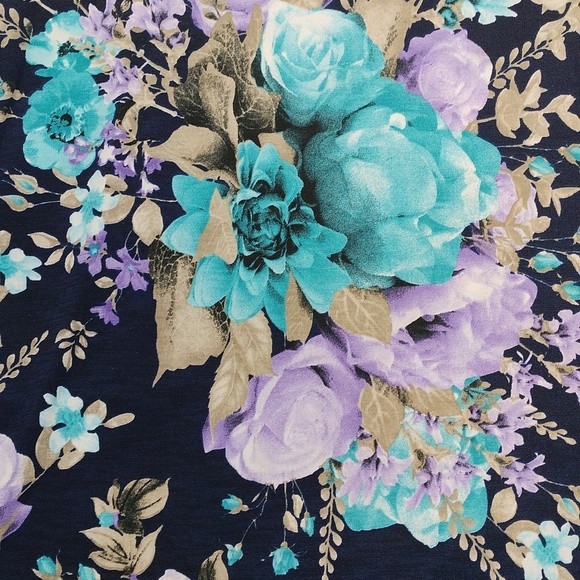 Sew In Love Womens Floral Sleeveless Top - Blue and Purple Size Medium - Picture 5 of 8